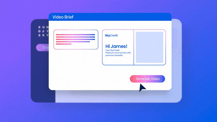 Doc-to-video in SundaySky: a document uploaded and converted into an editable draft video.